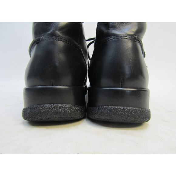 Drew Womens Size 6.5 WW Wide Width Black Leather Lace Up Ankle Boot Booties - Picture 8 of 11